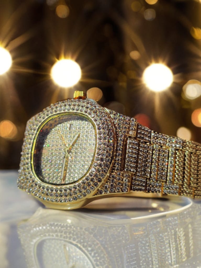 Luxury Watch Crystal Diamond Watches Quartz Watch Color Rose Gold Stainless Steel Wrist Watch