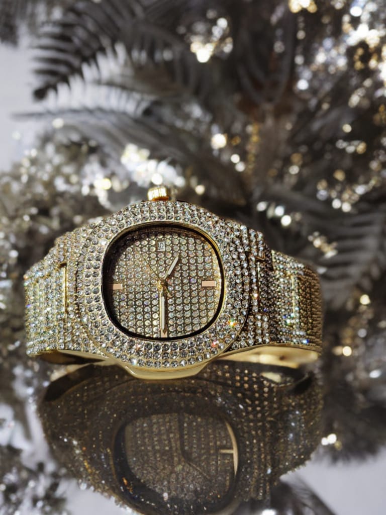 Luxury Watch Crystal Diamond Watches Quartz Watch Color Rose Gold Stainless Steel Wrist Watch