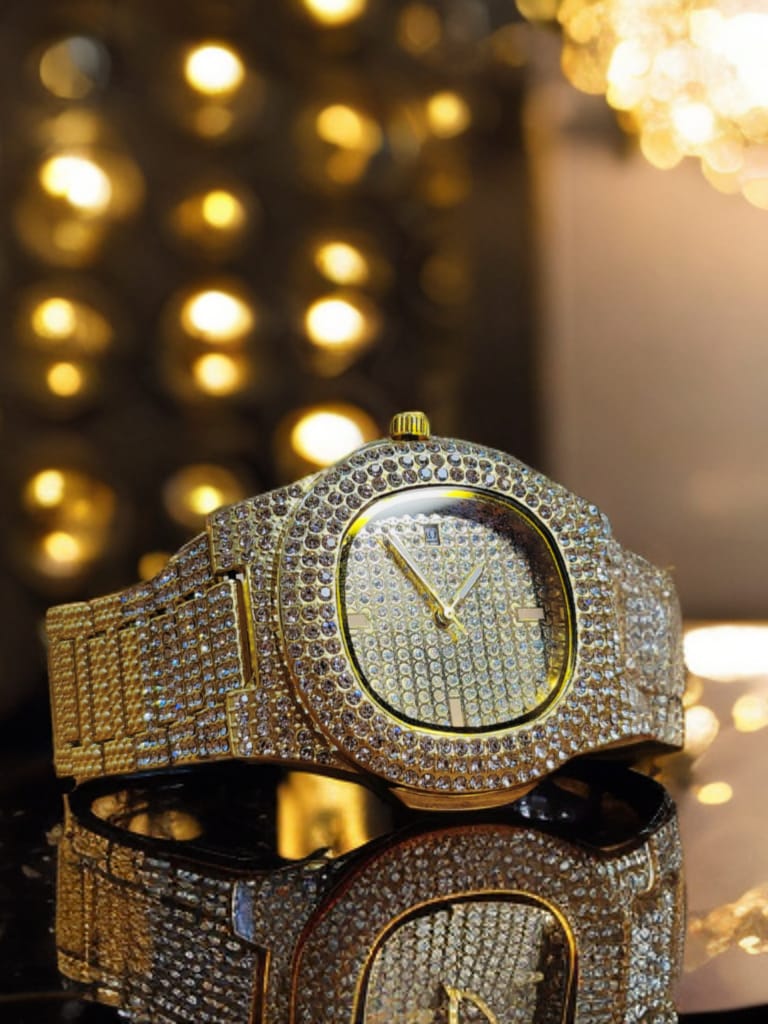 Luxury Watch Crystal Diamond Watches Quartz Watch Color Rose Gold Stainless Steel Wrist Watch