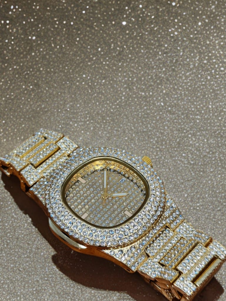 Luxury Watch Crystal Diamond Watches Quartz Watch Color Rose Gold Stainless Steel Wrist Watch