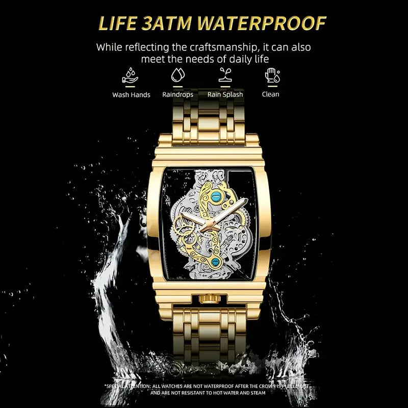 Men'S Casual Quartz Pointer Watch, Alloy Case, Stainless Steel Strap, Water-resistant,, Battery Powered, Non-rechargeable Button Battery, for Men